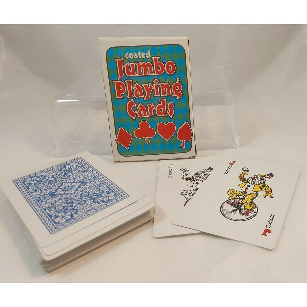 LARGE JUMBO PLAYING CARDS COATED FULL DECK FOR KIDS OR ADULTS